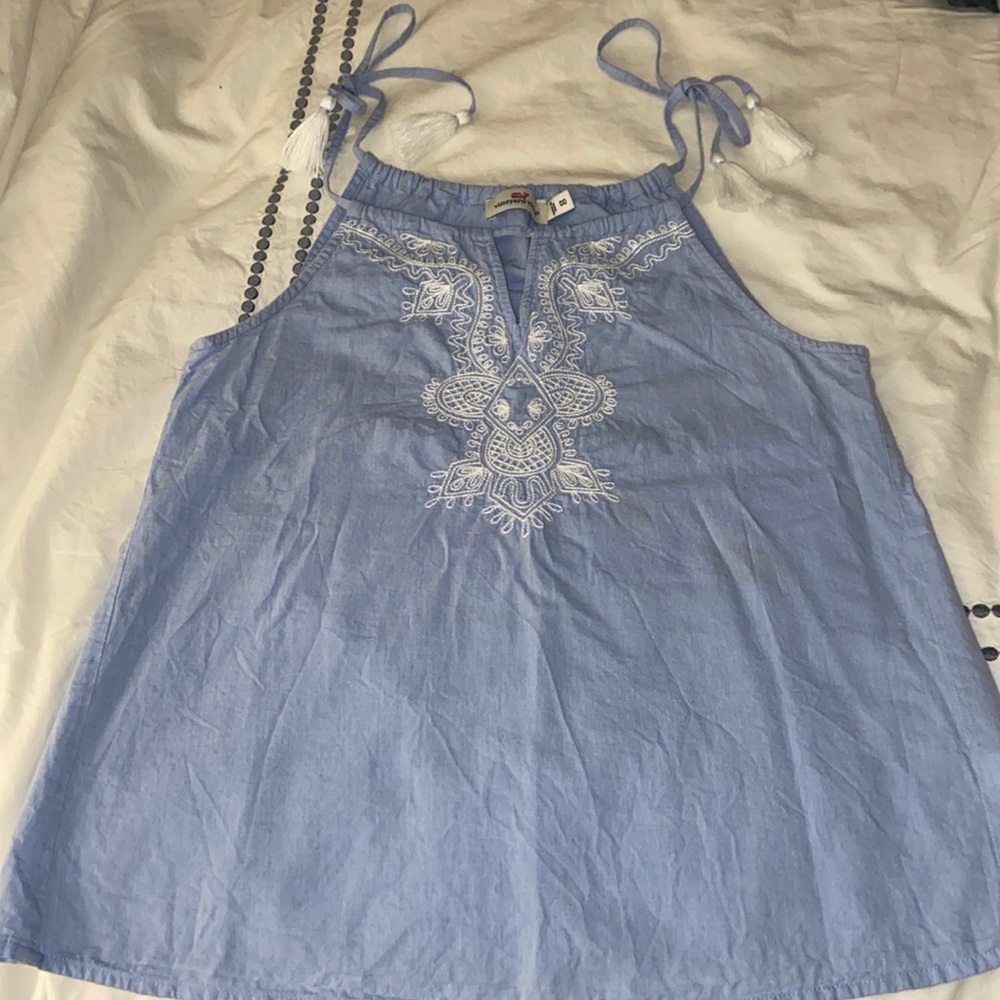 Vineyard Vines cotton tassel tie tank top